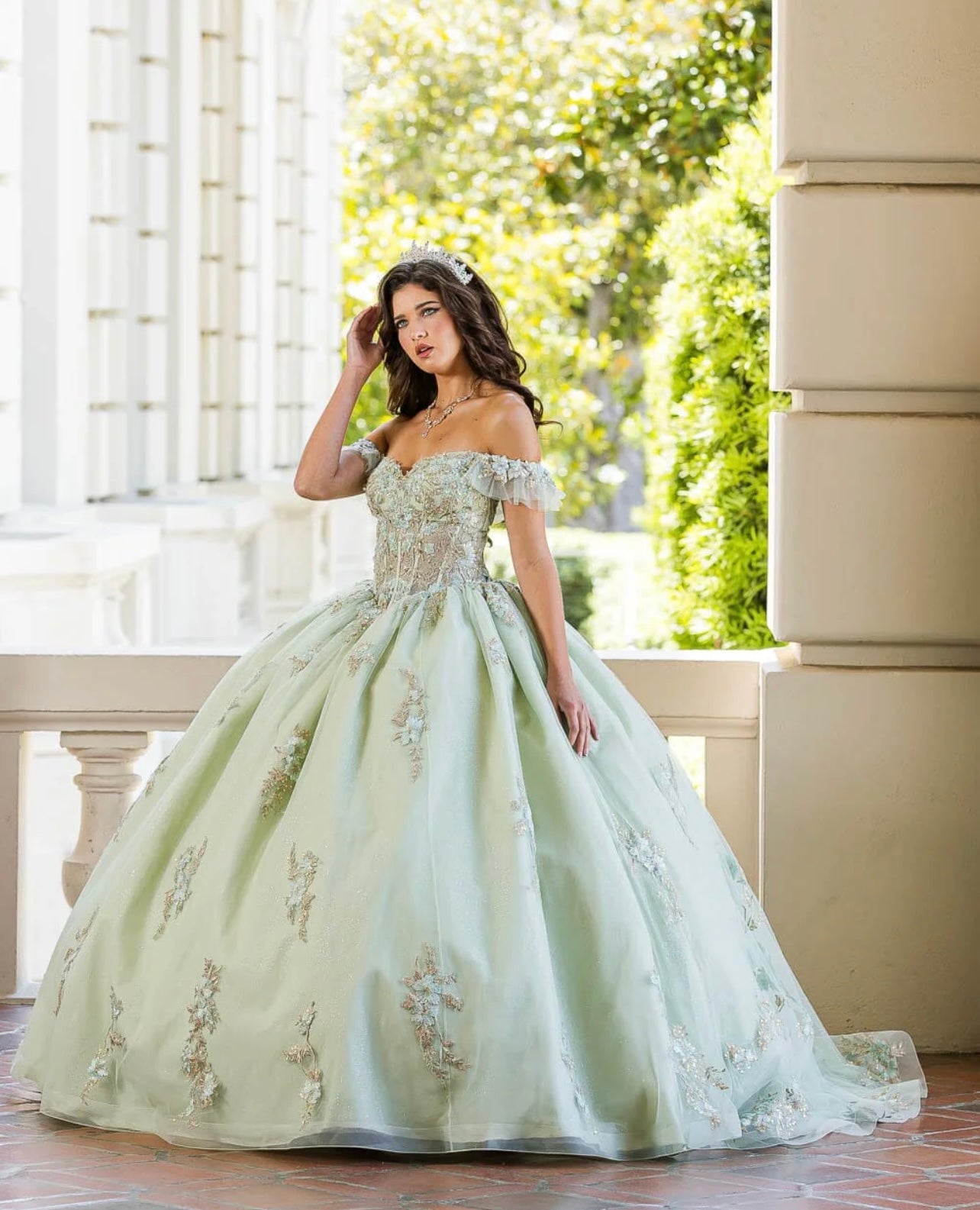 Off Shoulder Corset Ball Gown