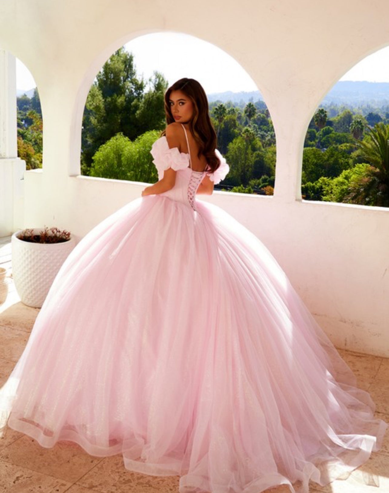 Sweetheart Off Shoulder Puff Sleeve Ball Gown