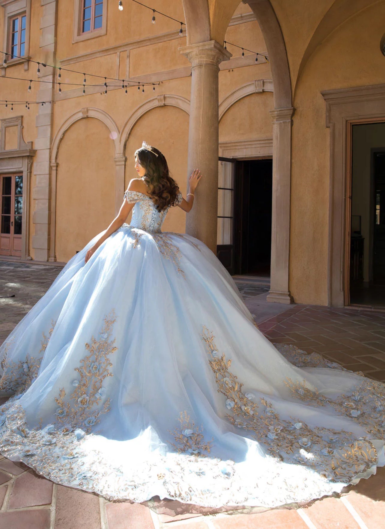 Off Shoulder Ball Gown