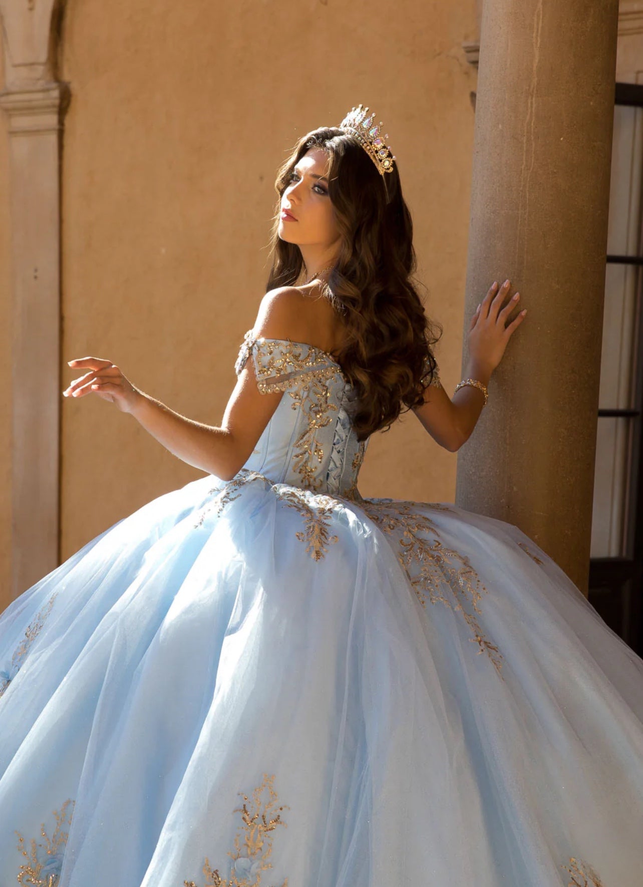 Off Shoulder Ball Gown