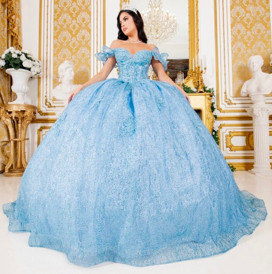 Butterfly Off-shoulder corset ball gown